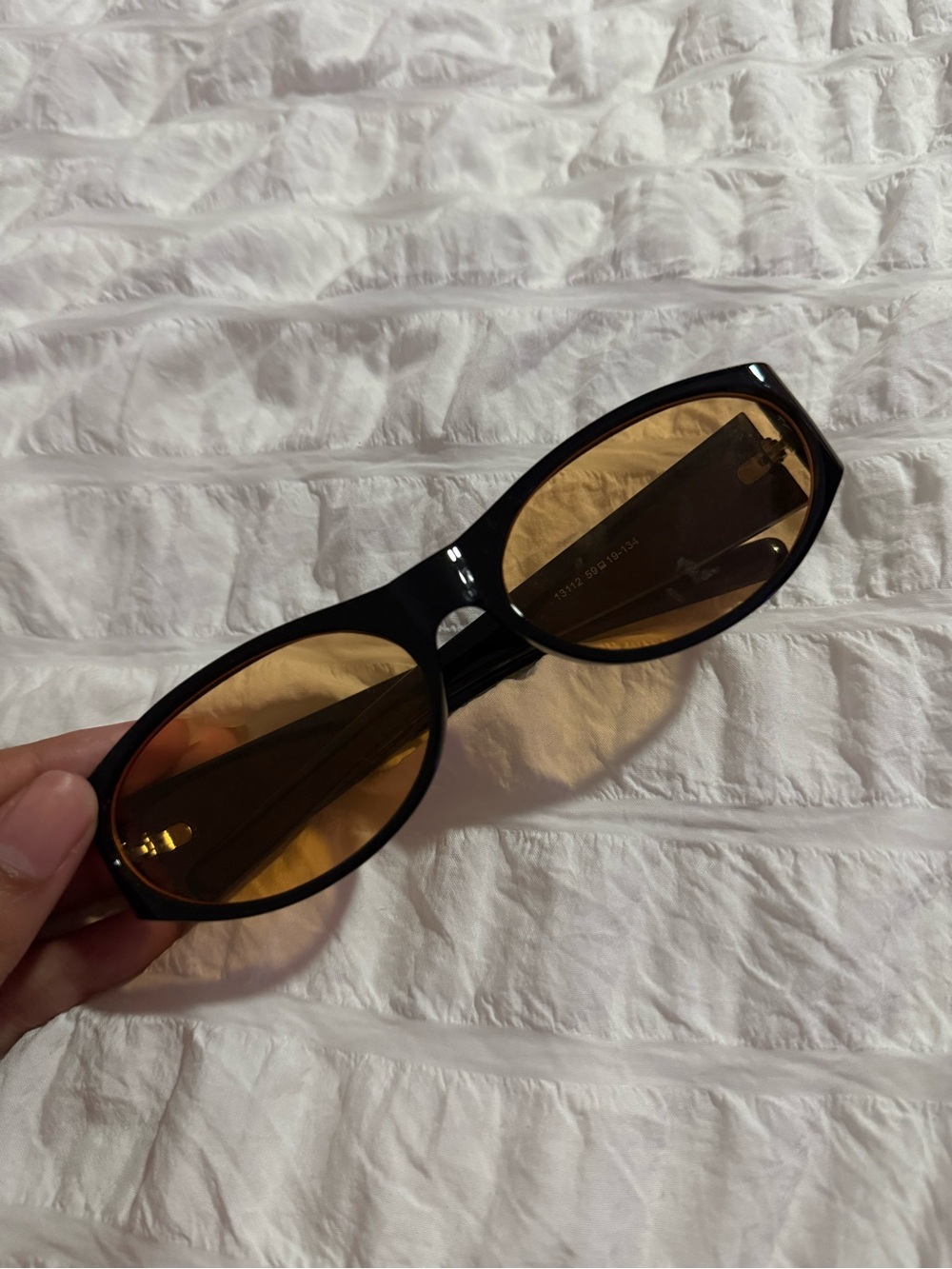 Black Frame Amber Lens Women's Sunglasses